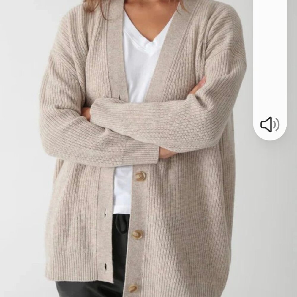 Electric & Rose Everyday Cardigan in Oatmeal Heather - Picture 5 of 14